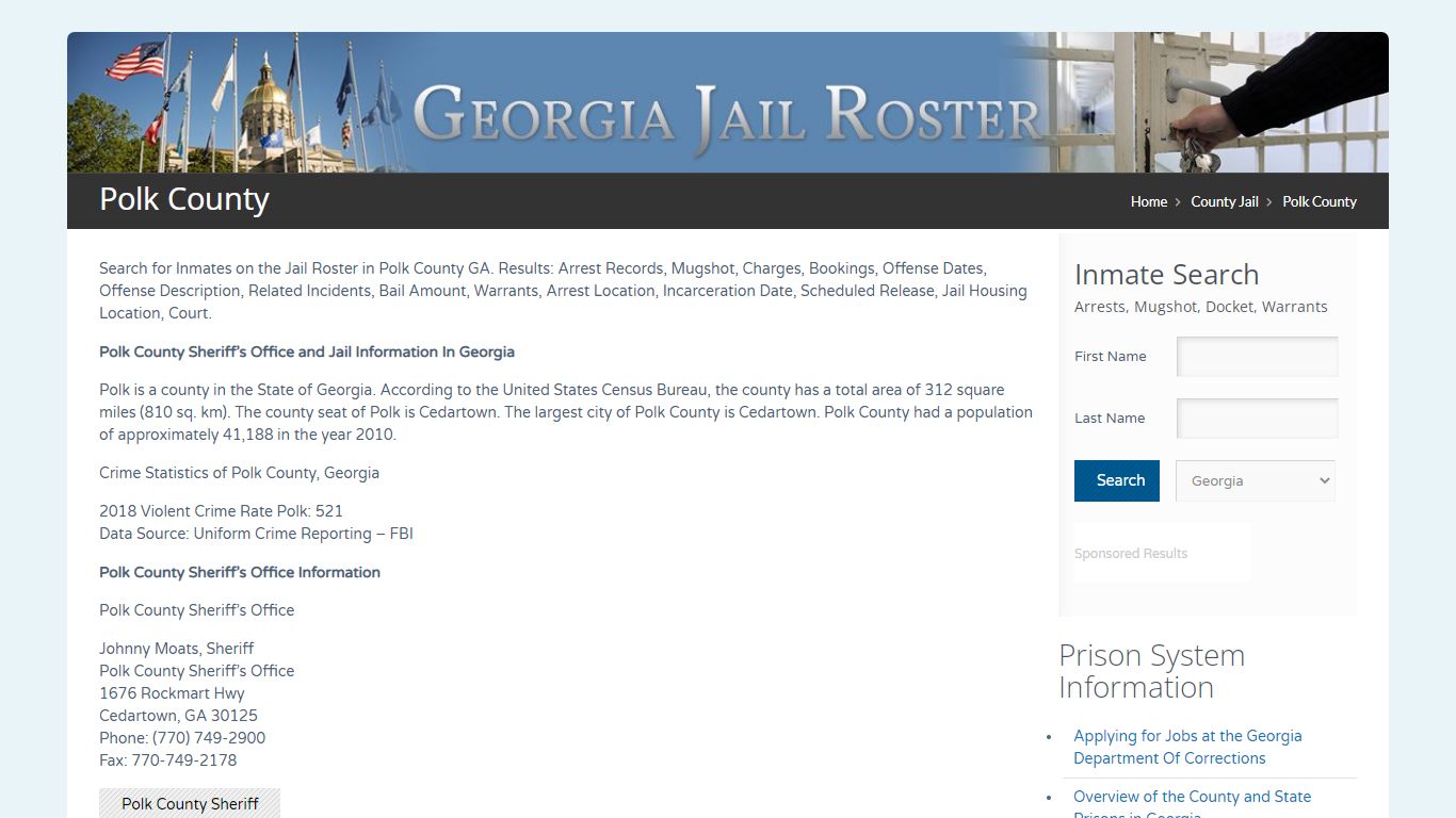 Polk County | Georgia Jail Inmate Search